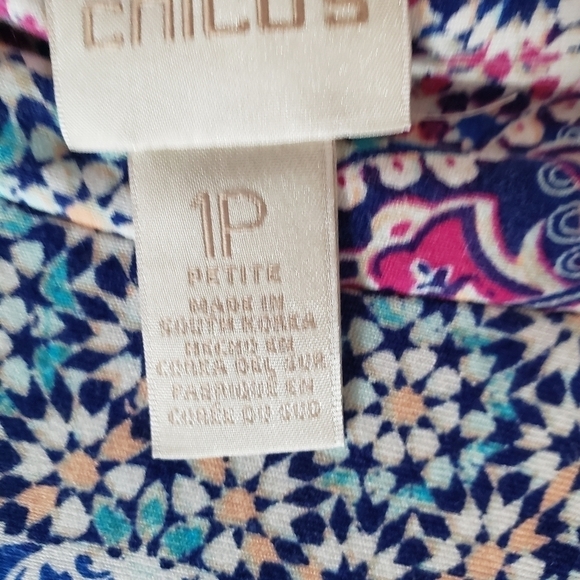 Chico's Asymetrical Multicolored Artsey Bohemian Skirt Sz Chicos 1P/SP - Picture 6 of 8